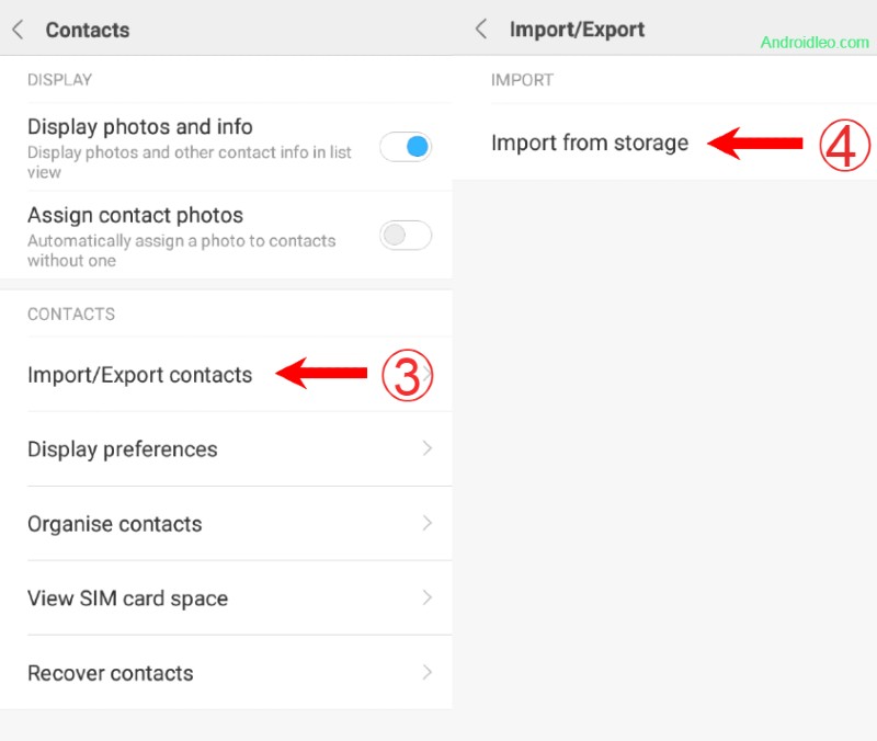 how to import contact on xiaomi phone