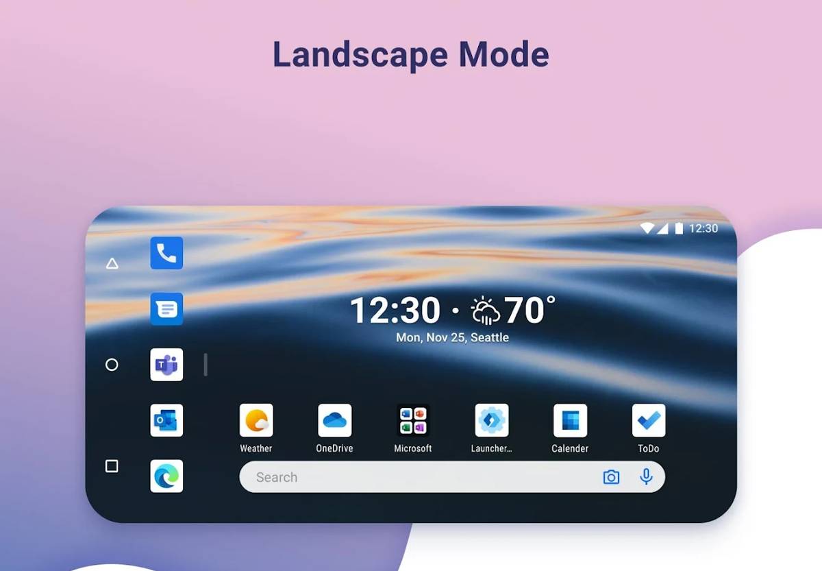 which android launcher apps support landscape mode