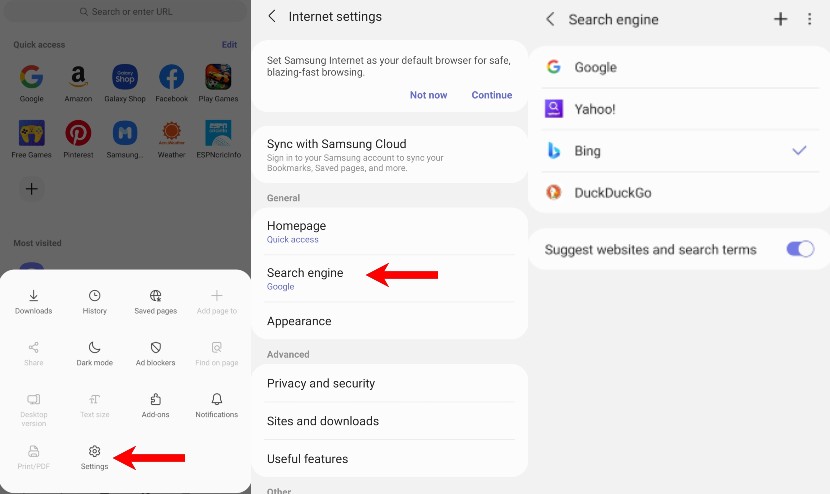 samsung browser setting tricks 