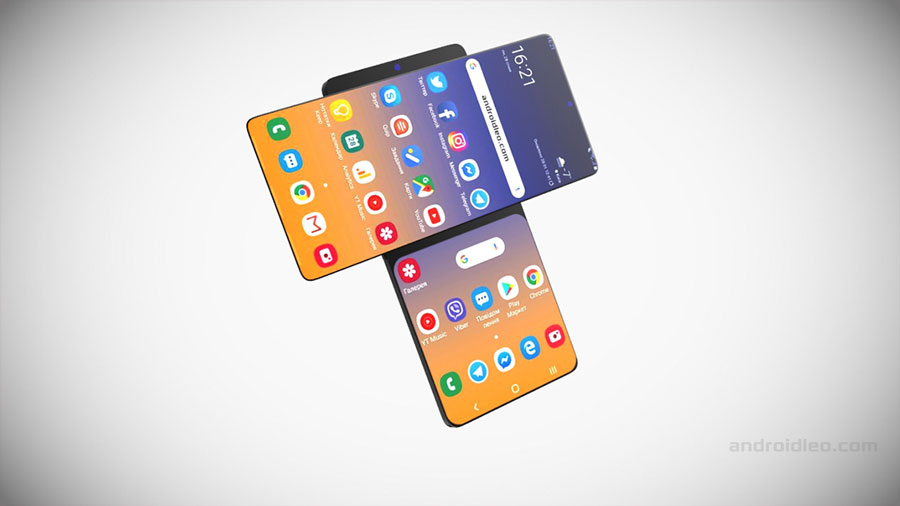 samsung galaxy wing with dual screen concept phone