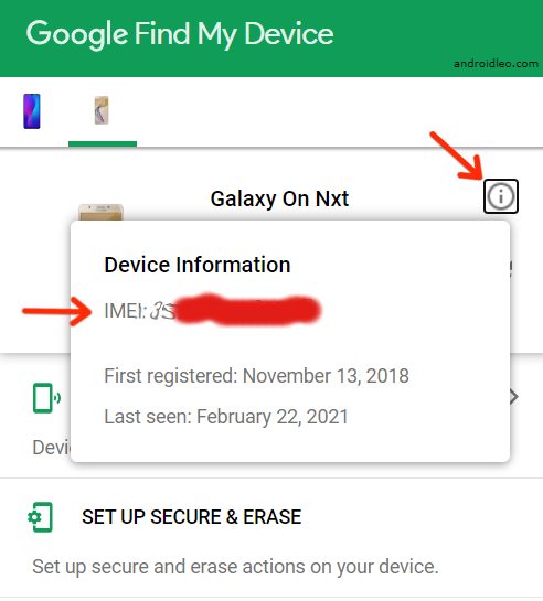 how to find imei number of samsung phone