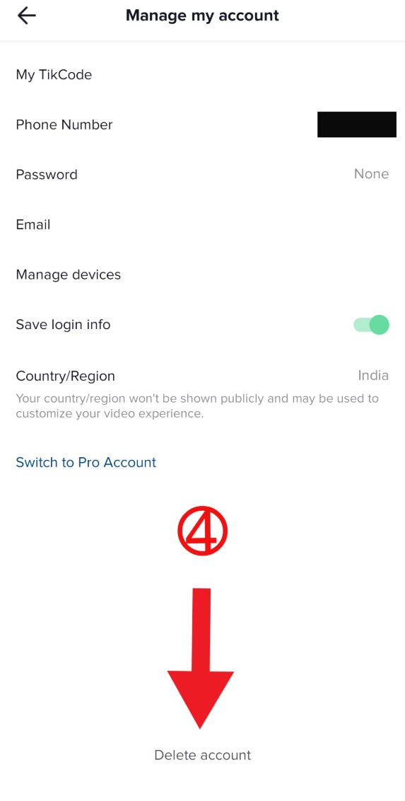 how to delete tiktok account