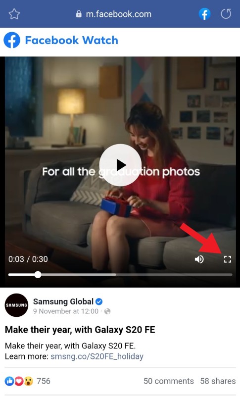 download facebook videos in samsung browser